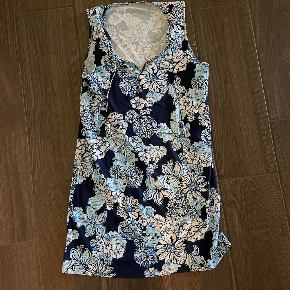 Lilly Pulitzer Johanna Dress in Blue and White